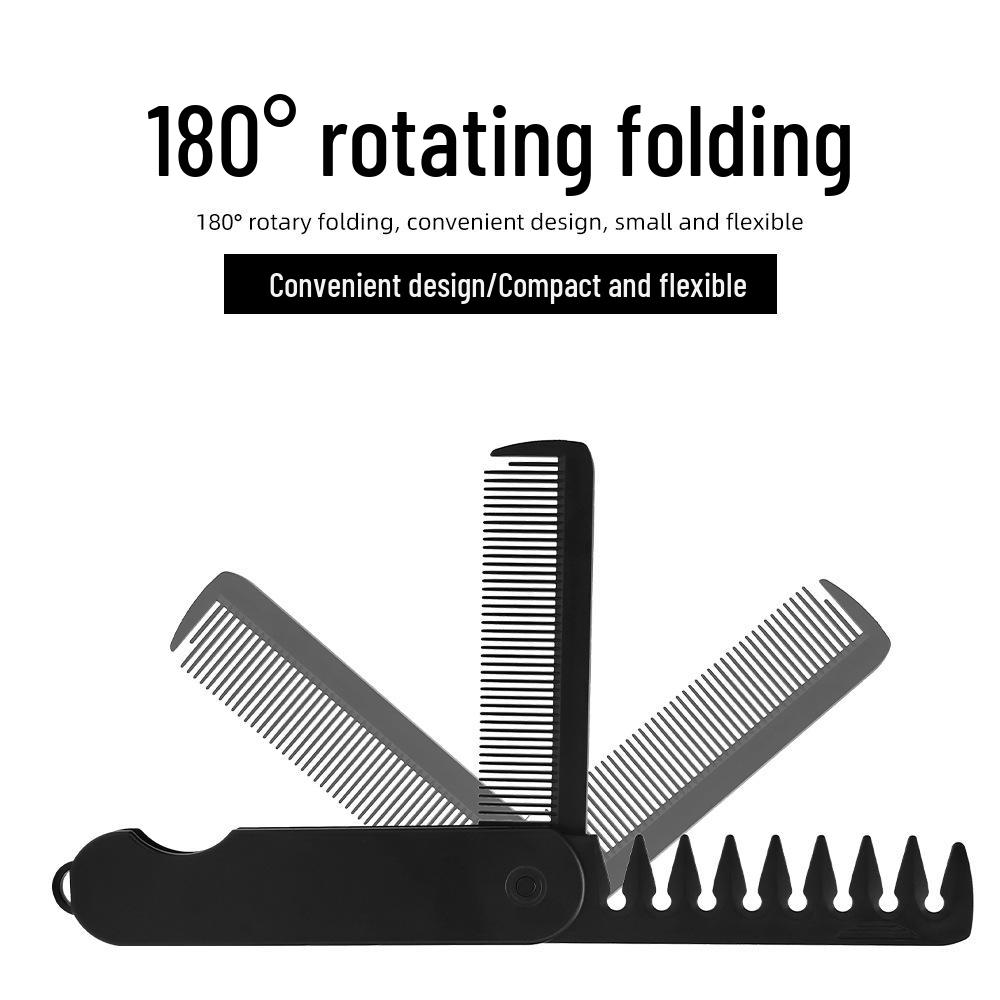 Přenosný skládací pánský stylingový hřeben se širokými zuby pro texturované vlasy