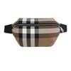 Vintage Check Canvas Belt Bag Brown Beige Adjustable Strap Crossbody Sling Bag for Men Daily Travel 80845551