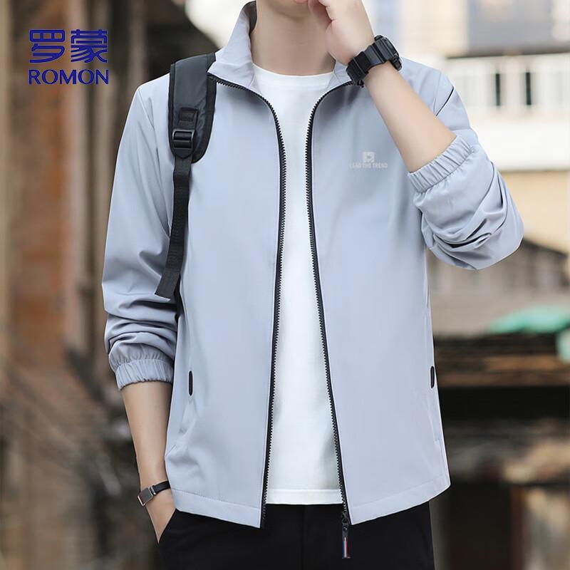 ROMON Men's Autumn Business Casual Stand-Collar Jacket JK02