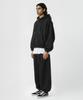 Prinoar [Set] String Overfit Two-Way Zip-Up Hoodie + Single-Pleat String Pants - Black