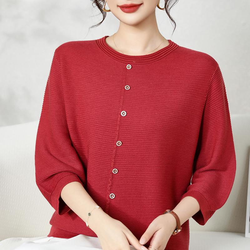 

Qinghe Cashmere Women s 30% Cashmere Sweater - Soft & Warm Wool Blend Pullover L кармин красный