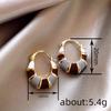 New Egyptian style pattern painting oil ear buckle women, hexagonal geometric earrings, temperament vacation style