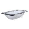 Sink Drain Basket Stainless Steel Mesh Strainer with Telescopic Double-Ear Handle Sink Basket Large Capacity Kitchen Colander for Washing And Draining