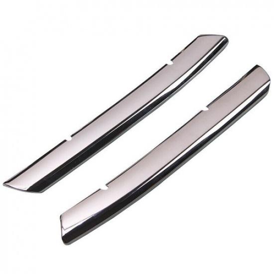 2P ABS Chrome Front Bumper Lower Grille Strip Cover Trim For Mazda CX-5 17-