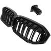BMW 3 G20 G21 FL 22-24 Grelha Dupla de Rins Preto Brilhante com Tampa