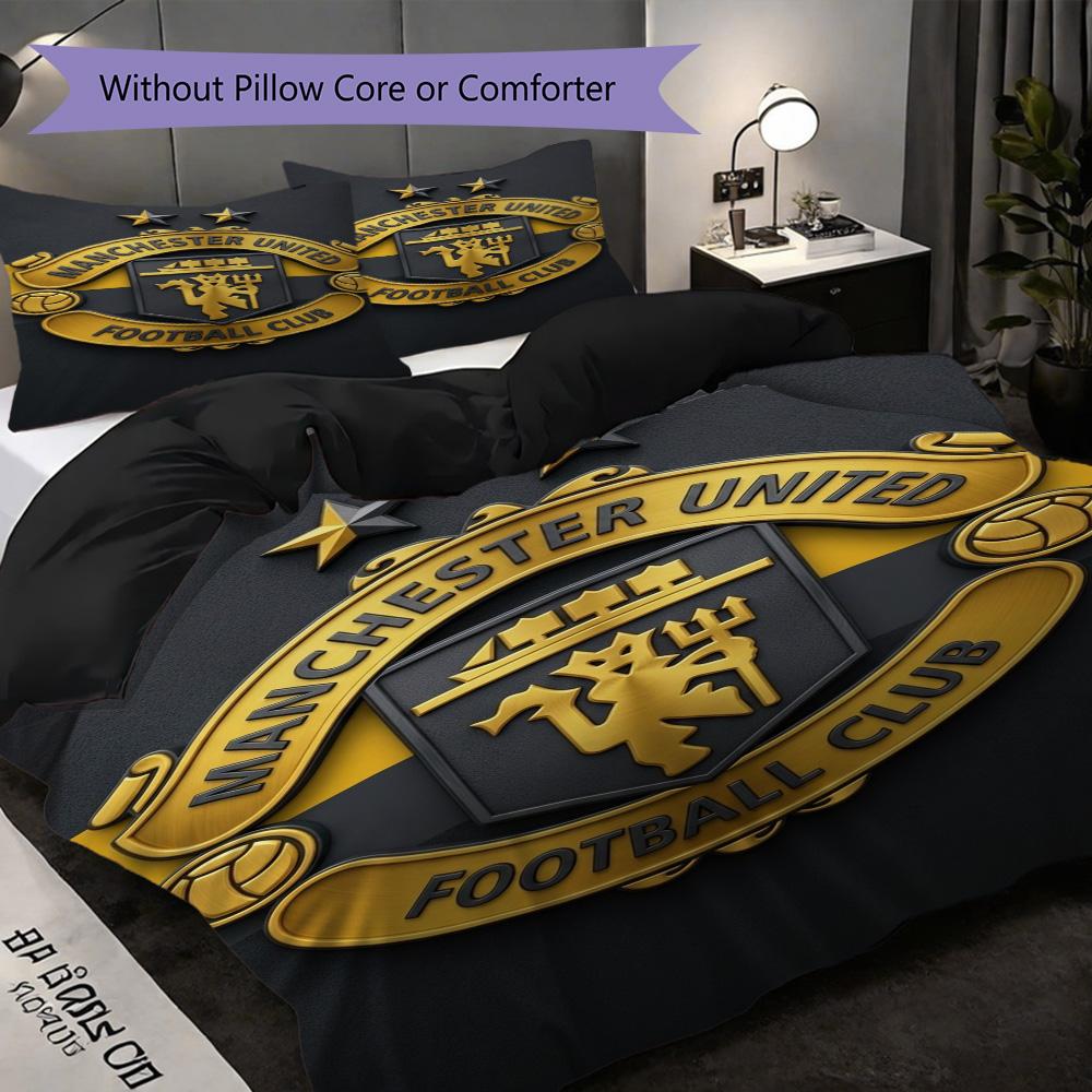 Glory Devils Emblem Bedding (1 * duvet cover + 2 * pillowcase, without core) 2D Flat Christmas birthday gift Duvet cover and pillowcase Bedding set