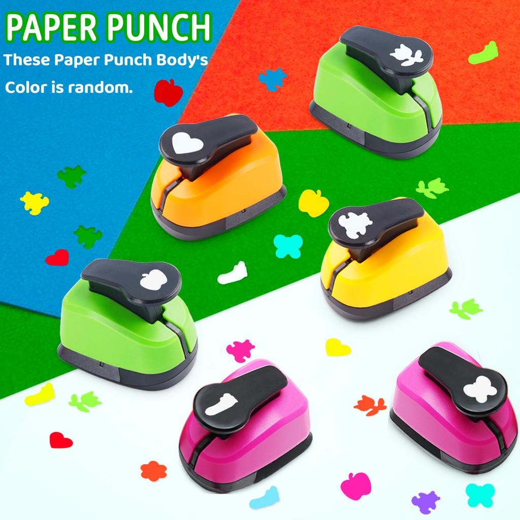 6 Paper cutter single Hole craft puncher 16mm kids Set Kit Leaf Flower Heart butterfly shapes paper crafts cardmaking scrapbook