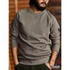 Long Sleeve Embroidered Cotton Crew Neck Loose Oversized Round Ribbed Crew Neck Size XL [karaku] Men's 100% Sweatshirt, Basic, Fit, Silhouette,