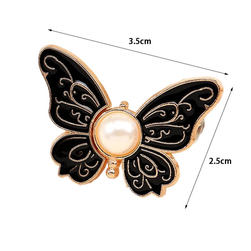 Women's Adjustable Butterfly Brooch Waist Clip Collar Pin Slimming Effect for Party Office and Street Style