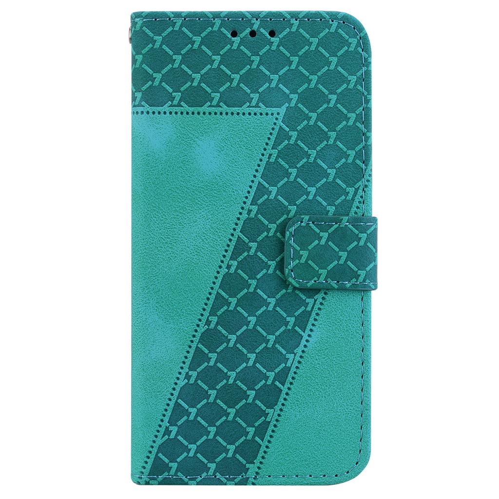 For Google Pixel 9a Stand Case 7-Shaped Pattern Imprint Leather Phone Cover