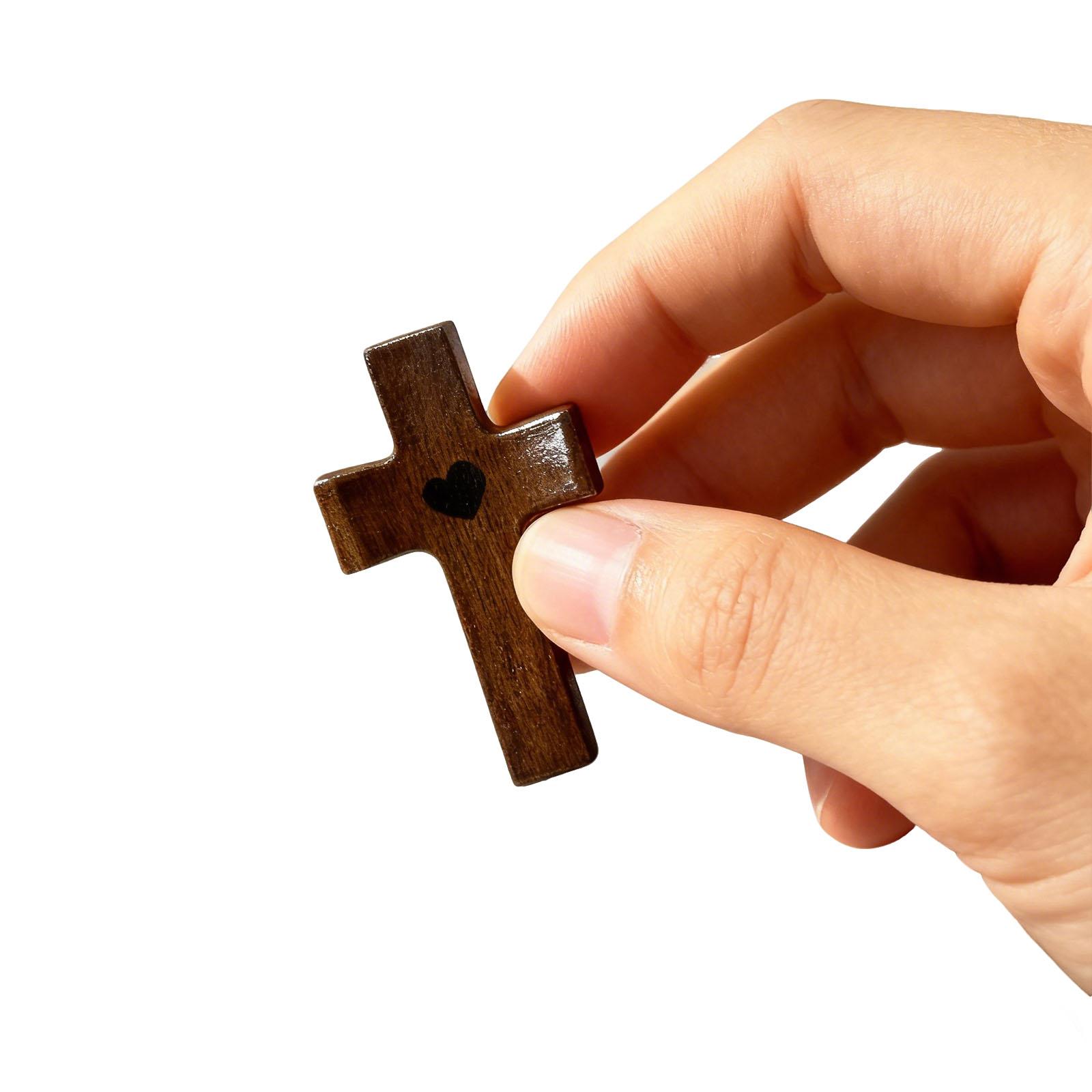 

1Pc Wooden Cross Decorations Cross Fidget for Anxiety Relief Multi-functional Spiritual Symbols for Home and Office One Size