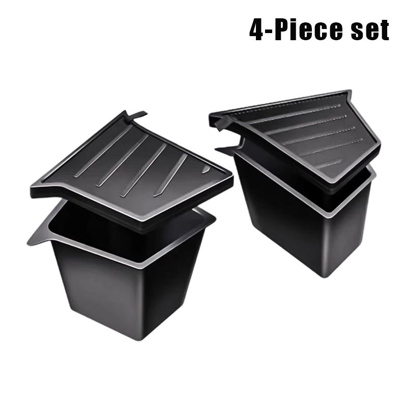 

4Pcs For Model Y Juniper Trunk Organizer Side Storage Box Boot Organizer Flocked Tpe Mat Anti-Dirty Car Travel Accessories as the picture