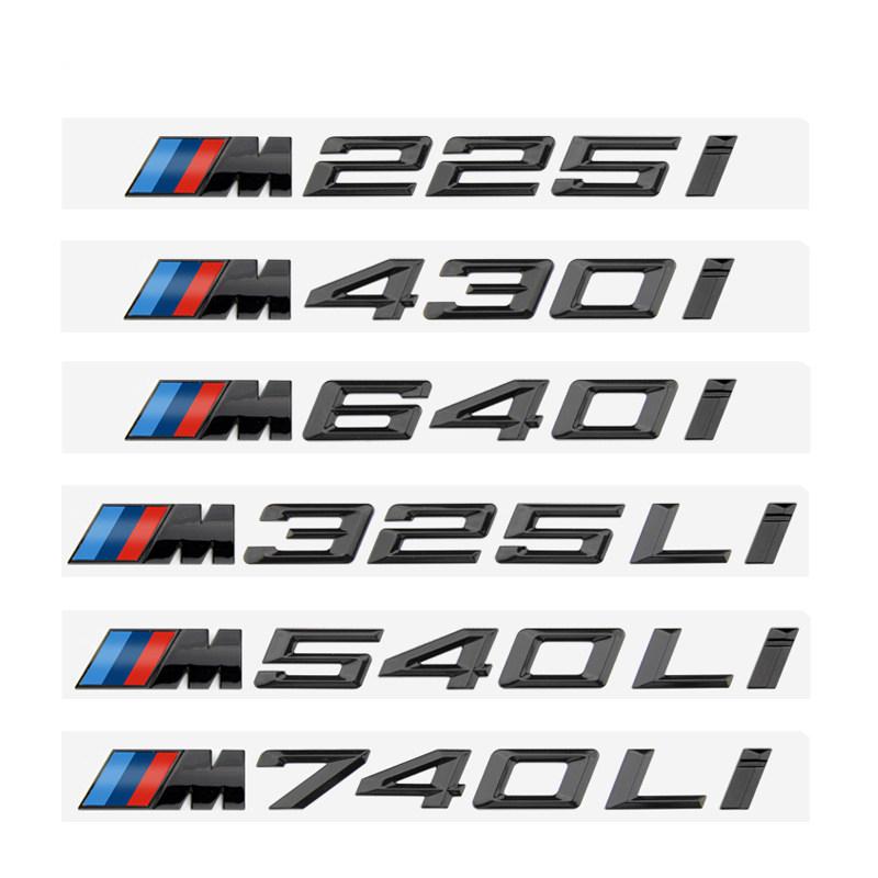 -3D ABS Black Logo M 135i 140i 235i 240i 550i 760i Emblem Badge Car Rear Trunk Sticker For BMW F20 F40 F22 F44 G30 Accessories