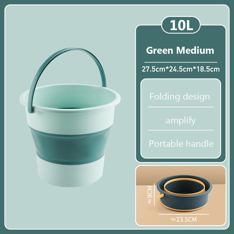 17LSilicone Bucket for Fishing Promotion Folding Bucket Car Wash Outdoor Fishing Supplies Square Bathroom Kitchen Camp Bucket
