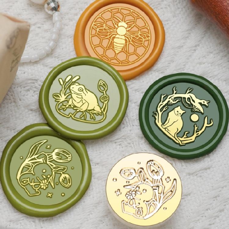 Brass Head Seal Stamp Animal Series Sealing Waxed Stamp for Card Letter Invitations Decoration Rabbits Wax Seal Stamp