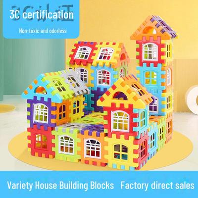 "Large Particle Building Blocks Toy for Kids 3-6: Build Wall, Window, and House Models"
