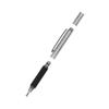 Owltech 2-Way Stylus Pen with Refills, Disc-Shaped/Conductive Fiber, Silver, OWL-TPSE12-SI