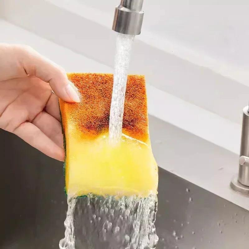 Double Sided Highly Absorbent Dishwashing Sponge for Kitchen Pots Dishes Cleaning Scrubber