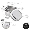 KOGU Outdoor One-Handle Pot, Square Pot [Made In Japan] IH/Gas Compatible, Foldable Handle, Measuring Marks, Lid, Corner Pouring, Ramen Pot, Compact,