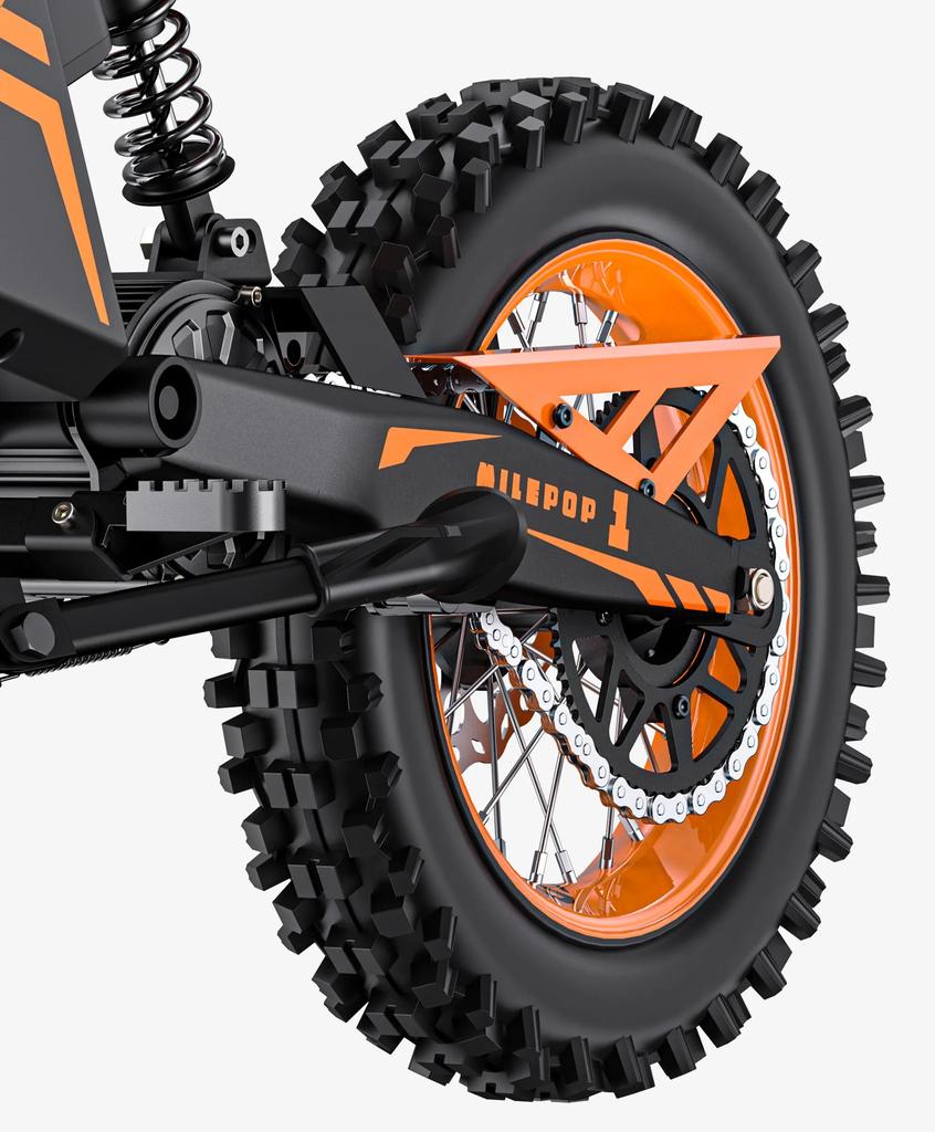 HillMiles MilePop 1 Motocicletă Electrică Motor 2000W Baterie 48V 25Ah Roți de 14 Inch Ideală pentru Adolescenți Distracție în Aer Liber