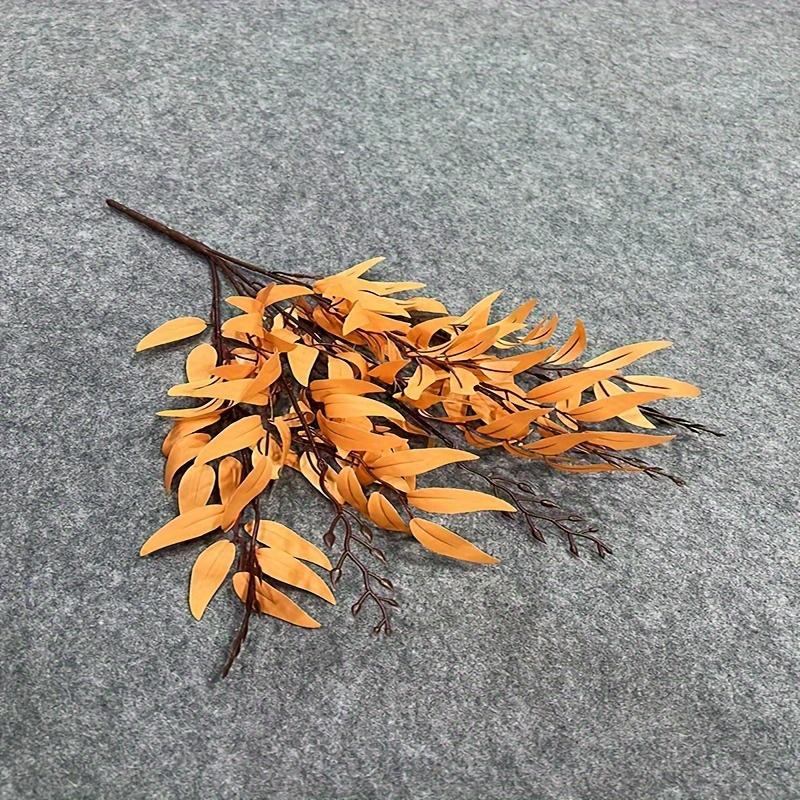 5-Pronged Artificial Willow Branch, Plastic Faux Greenery for Wedding and Engagement Decor, Floral Arrangement Artificial Outdoor Flowers