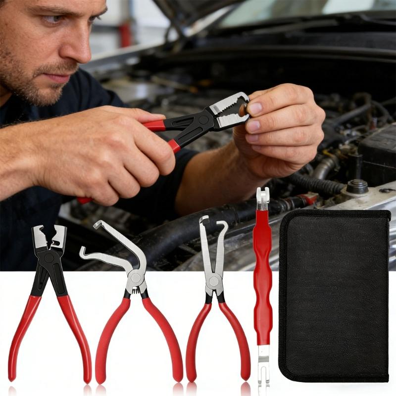 Practical 5pcs Electrical Connectors Releases Tool Set with Gloves for Damage Releases Automotive Disconnection and Reliable Performances
