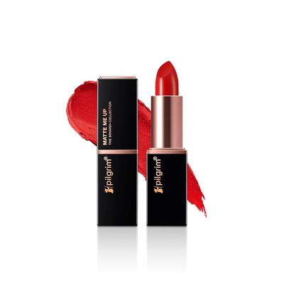 Pilgrim Matte Bullet Lipstick 4.2g Pack of 1 Intense Red Long-Lasting Smudgeproof Lip Colour