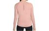 Nike T Shirts Women's Pink Crew Neck Moderate Straight Fit DM7476-609