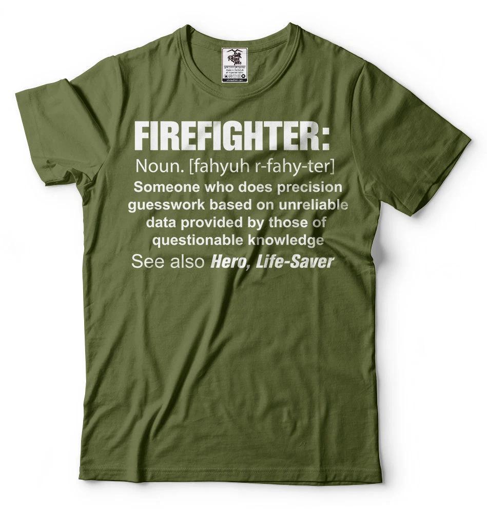 Firefighter T-shirt Firefighter definition Noun Tee Shirt Gift for Fireman Dad XL