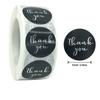 Black Label Stickers Foil Thank You Stickers 1'' 500pcs Taste Business Order Home Hand Made Labels Wedding Envelope Seals