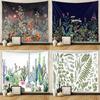 2026 Pastoral Plant Printing Tapestry Cozy Sanding Wall Room Hanging Cloth for Office Home Festival Meditation Room Decoration