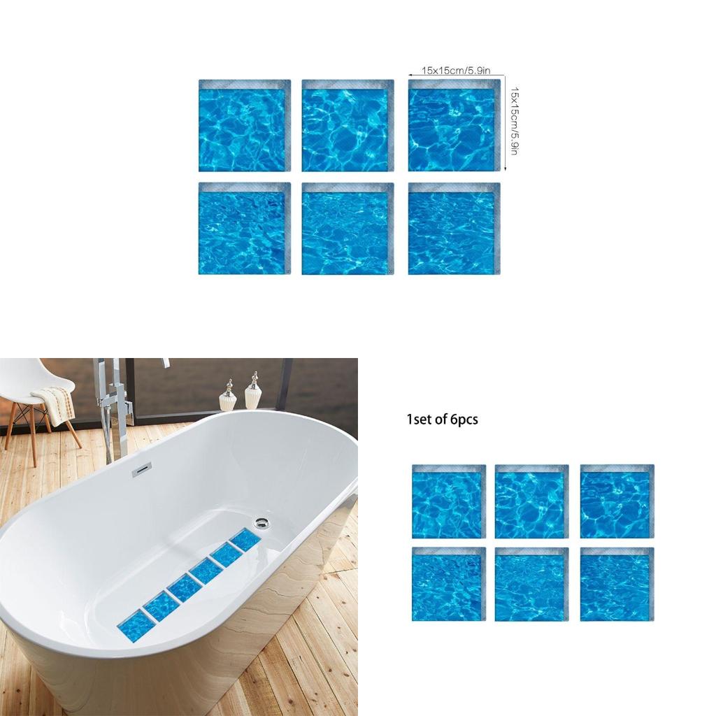 3D DIY Anti Slip Safety Shower Bath Tub Decal Stickers Bathtub Appliques