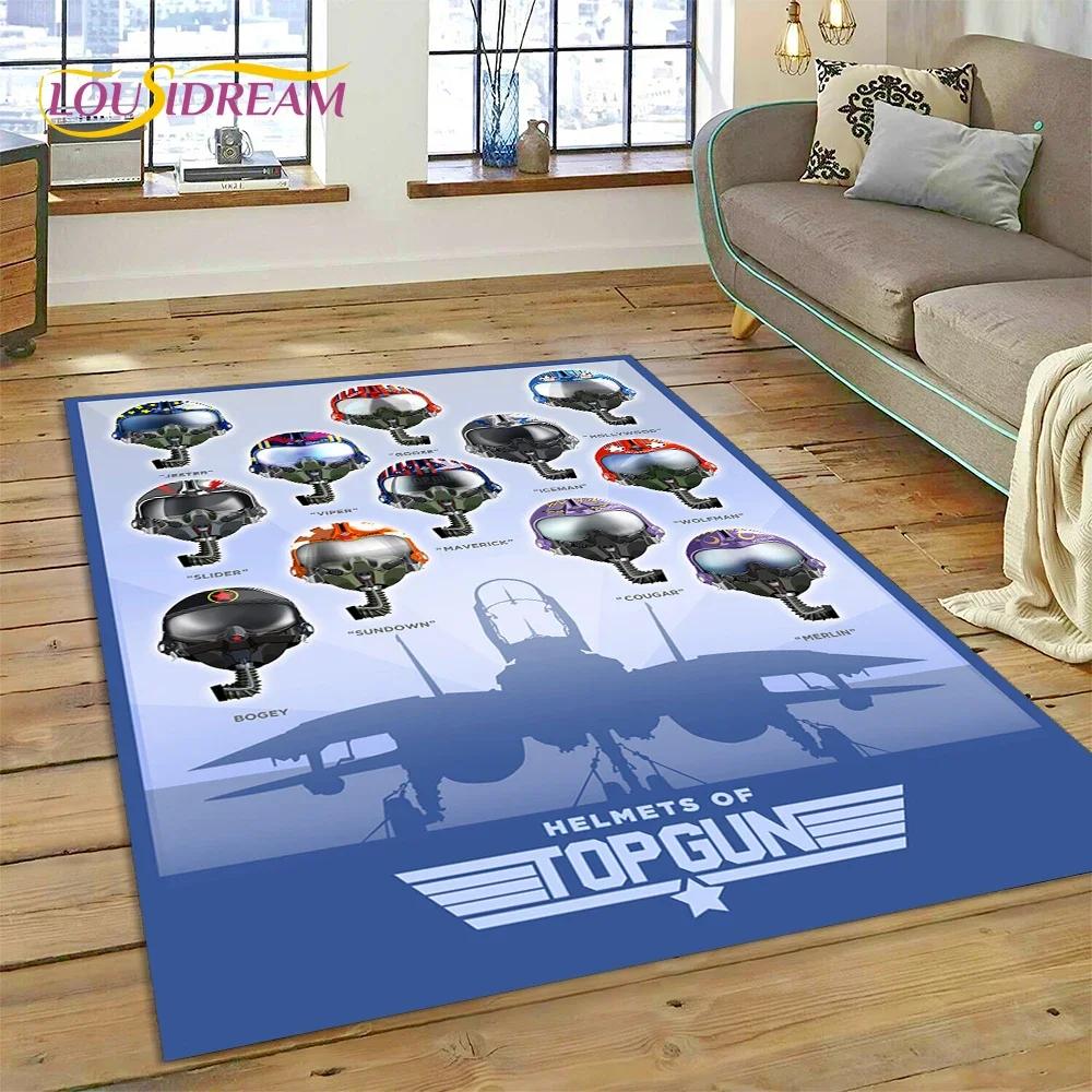 Top Gun Sign Tom Cruise Fighter Carpet Rug for Bedroom Living Room Home Sofa Decoration,Children Game Large Decor Floor Mat Gift