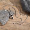 Stainless Steel Cross Necklace for Men,Waterproof Black Glue Pendant Necklace,Trendy Stylish Jewelry Gifts