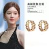 Xu I is dazzling Zhao Lusi Xu Yan same silver needle zircon pearl earrings elegant stud earrings light luxury high-end earrings