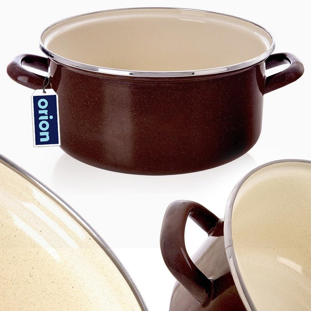 BROWN Enamel Pot 26 Cm, 5 L