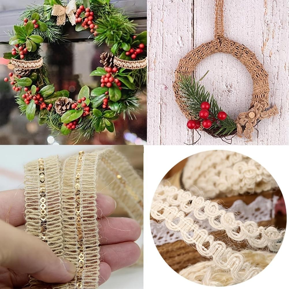 9 Rollen Jutebänder Spitzen-Bastelband für Basteln, Einwicken von Geschenken, Party, Feiertag und rustikale Hochzeitsdekorationen, Jede Rolle ist ca. 2 Meter