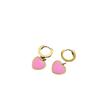2023 Pink Titanium Steel Heart Earrings: Cute, Versatile, High-End.