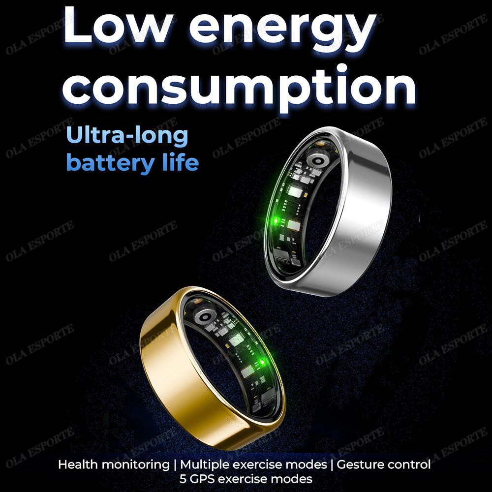 New Smart Ring Health Monitoring Heart Rate Blood Oxygen Sleep Monitor IP68 Waterproof Step Count Ring Sports Tracking Smartring