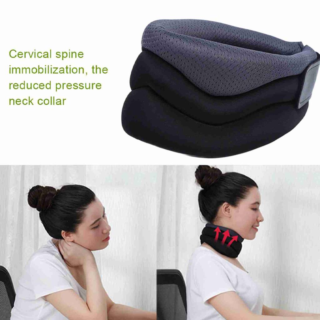 Tragbare Nackenstütze Mehrschichtiger Zervikaler Nackenschutzkragen für Zuhause, Büro, Schlafen