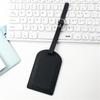 Solid Color Pu Leather Luggage Tag Travel Accessories Name Id Address Portable Tag