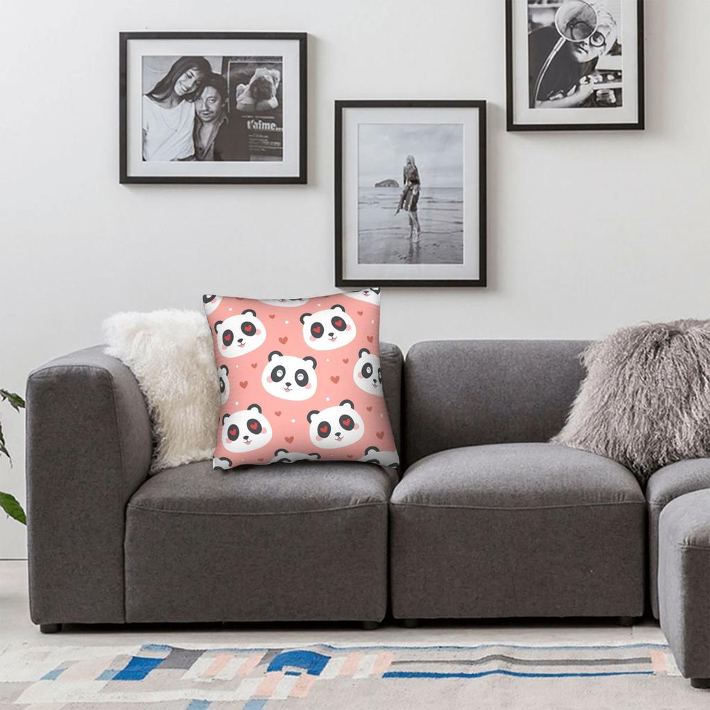 Panda Animal Square Pillow Cases Cushion Covers Creative Polyester Decorative Pillowcase For Home 18"
