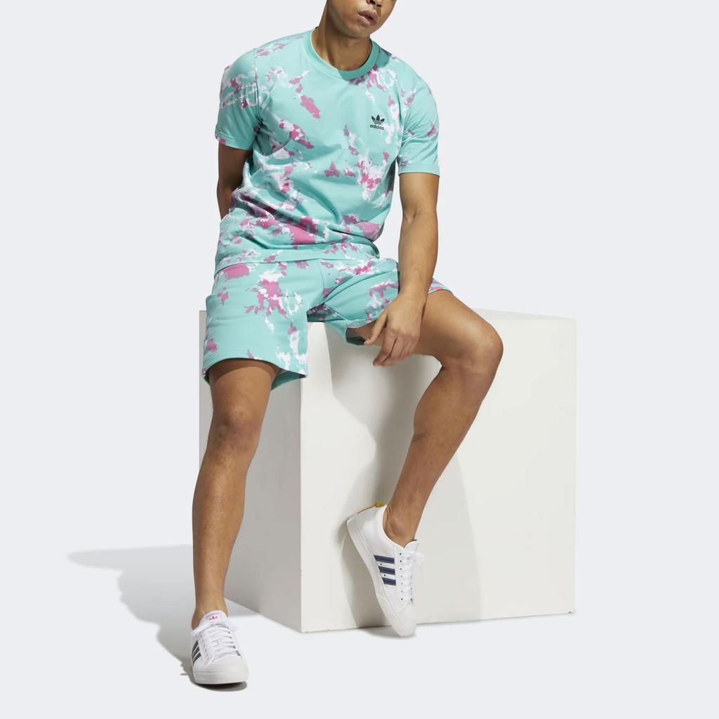 Adidas Originals Trefoil Tie-Dye Sports Shorts Men Shorts Acid-Green H48521