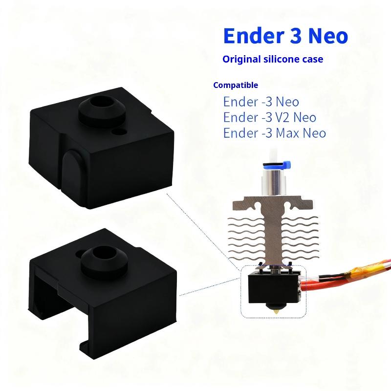 1/2/3/4/5Pcs 3D Printer Hotend Heater Block Cover For Ender-3 V2 Neo Max Neo/Cr-6 Se/Cr-10 Silicone Sock Diy Accessories