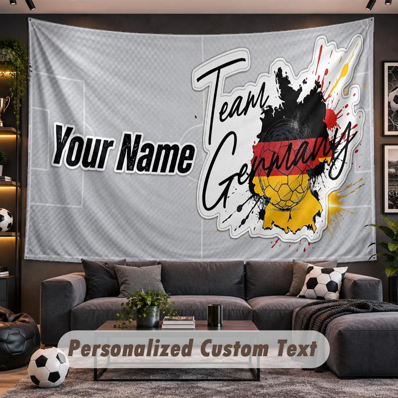 Germany national football team Personalized Tapestry Support Custom Name, Wall Art Home Decoration