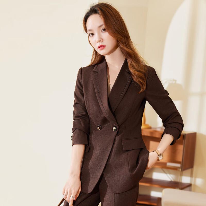 Tluoman Women s Professional Blazer & Pants Suit Set L