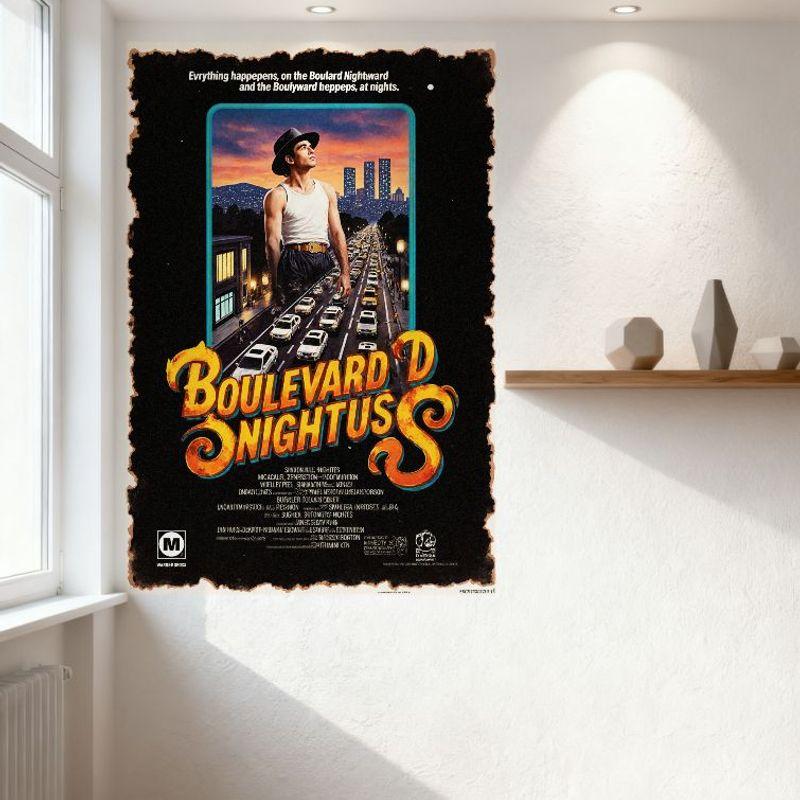 Boulevard Nights Vintage Movie Poster Metal Tin Sign Retro 70s 80s Urban Life Art Decoration for Home Bar Man Cave Club Cafe Wal