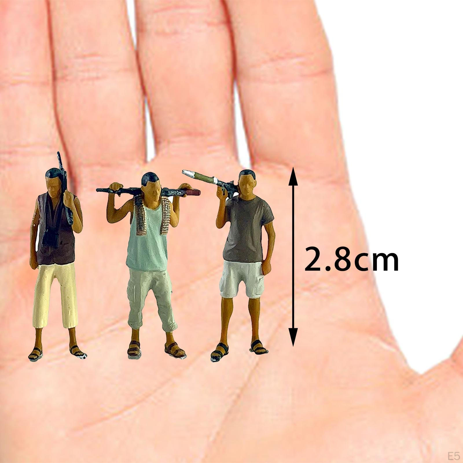 1/64 Диорама Фигурки Раскрашенные вручную Позы Сцены Коллекции Крошечные Люди Кукольный — фото 7