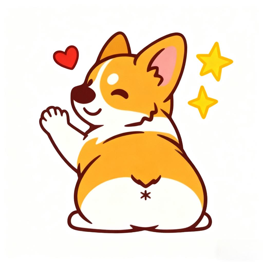 Corgi Car Sticker Cartoon Dog Vinyl Waterproof Decal for Electric Car Motorcycle Window Body Helmet Bumper SUV Auto Decor