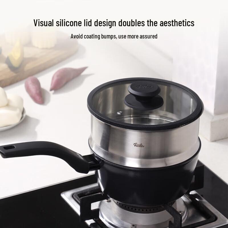 Fissler 18cm Black Aluminum Non-stick Deep Pan